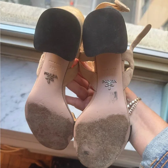 Prada Black and Cream Wave Sandals - Picture 5 of 5